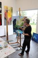 Offenes Atelier 22_Beim Malen